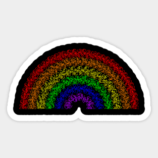 Rainbow Doodle Sticker